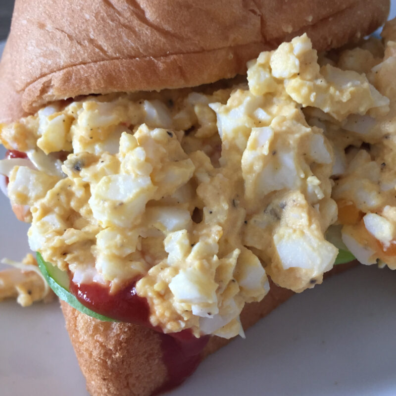 Open Sandwich With Vegetables And Egg Salad