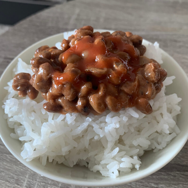 Natto With Sriracha Sauce