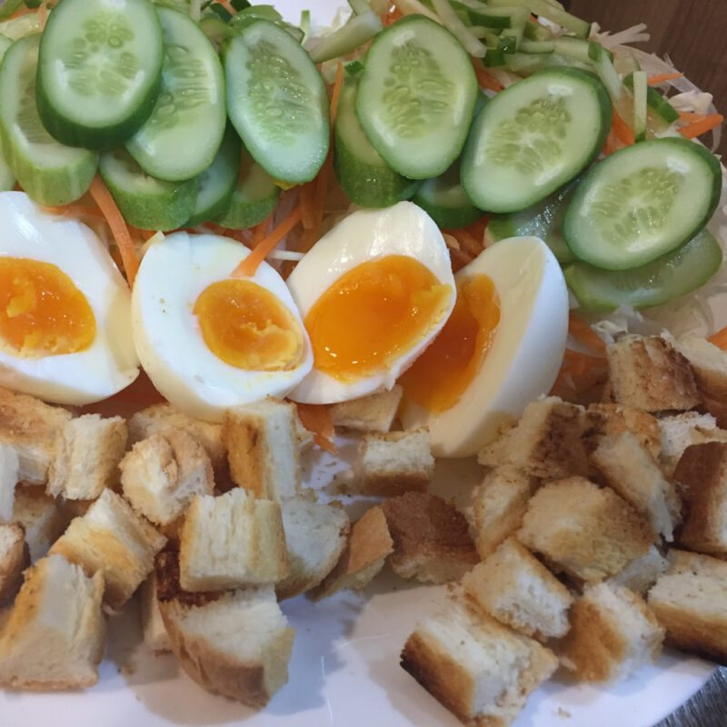 Salad And Toast Bread